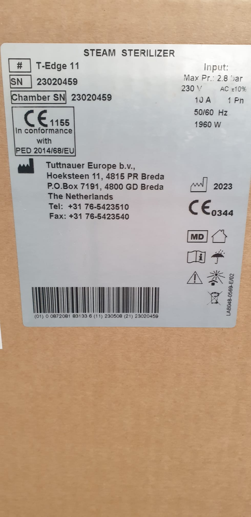 Autoclave Tuttnauer T-edge 11 neuf